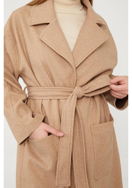 Toprak Kuşak Bağlamalı Kaşe Kaban fırsatları