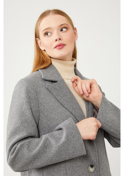 Antrasit Uzun Kaşe Kaban fırsatları