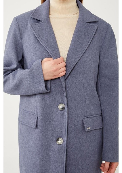 İndigo Uzun Kaşe Kaban fırsatları