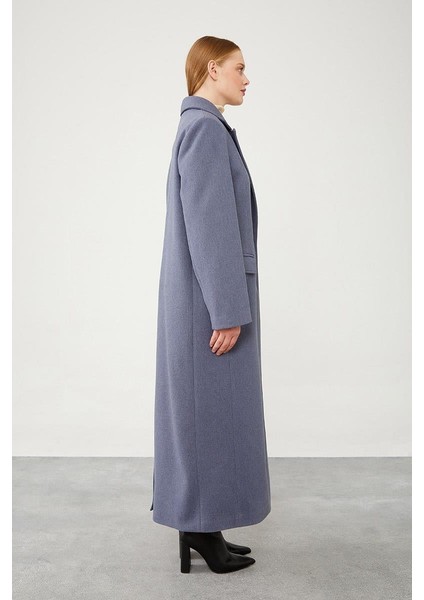 İndigo Uzun Kaşe Kaban indirimleri