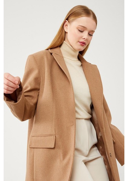 Kahve Uzun Kaşe Kaban fırsatları