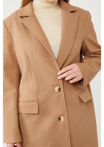 Kahve Uzun Kaşe Kaban indirimleri