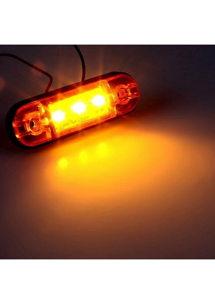 10X Amber 3 LED 3.4 Inç Kamyon Römork Camper Sinyal Işığı Vidalı (Yurt Dışından) indirimleri