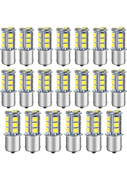 20X Süper Beyaz 6000K 1156 18-Smd Dönüş Sinyali Yedekleme LED Ampuller (Yurt Dışından)