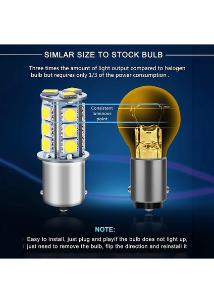 20X Süper Beyaz 6000K 1156 18-Smd Dönüş Sinyali Yedekleme LED Ampuller (Yurt Dışından) fırsatları