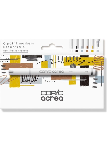 Acrea Su Bazlı Marker 6lı Set - Essentials
