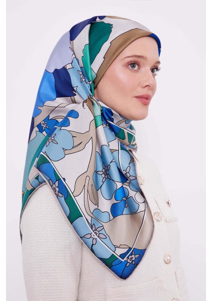 Saks Yaprak Dsen Twill Ipek Eşarp