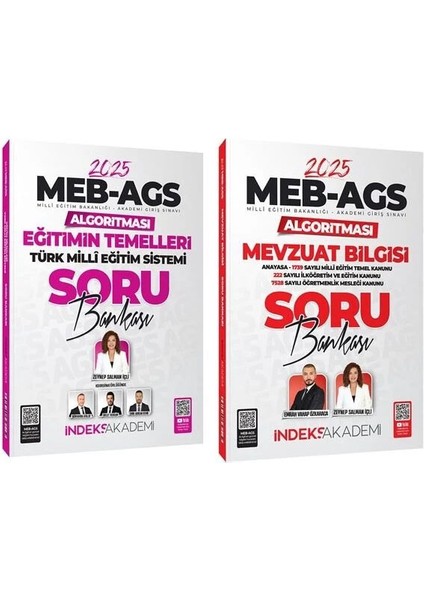 2025 Meb Ags Algoritması Eğitimin Temelleri / Mevzuat Bilgisi Soru Bankası 2 Li Set