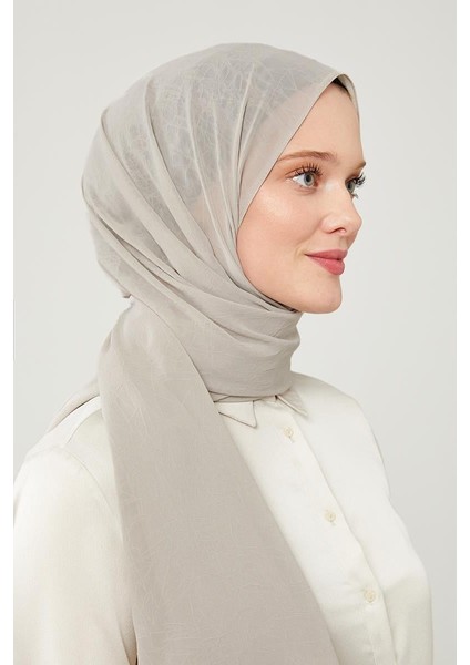 Gümüş Düz Renk Frozen Krep Şal