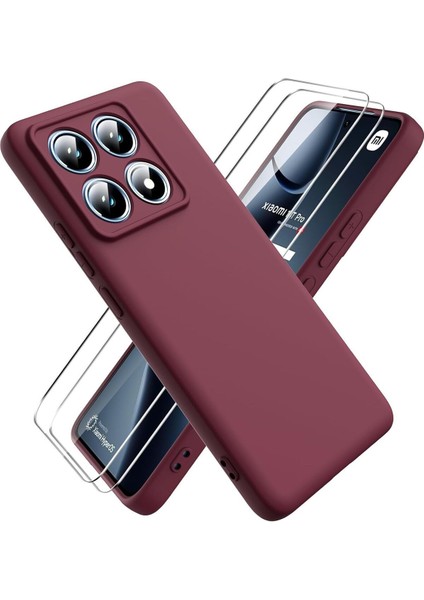 Xiaomi Mi 14T Pro Kılıf Kamera Çevresi Korumalı Imat Lansman Renkli Silikon Kapak+ 1 Adet Ekran Koruyucu