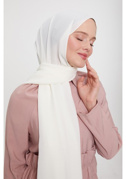 Kırık Beyaz Düz Aerobin Şal