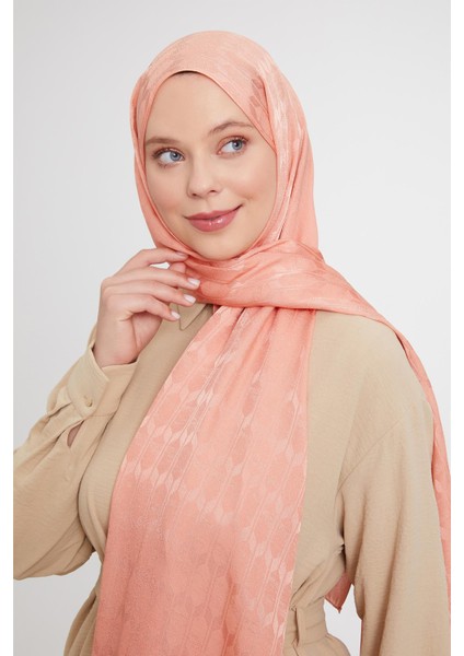 Somon Geometrik Desen Jakarlı Janjan Şal fiyatları