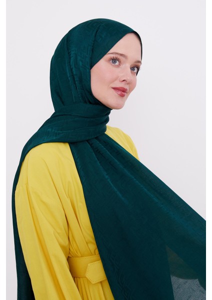 Zümrüt Labirent Desen Jakarlı Janjan Şal fiyatları