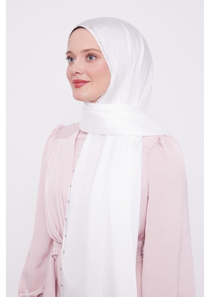 Beyaz Tek Taşlı Diamond Şal fiyatları