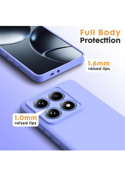 Xiaomi Mi 14T Pro Kılıf Kamera Çevresi Korumalı Imat Lansman Renkli Silikon Kapak+ 1 Adet Ekran Koruyucu