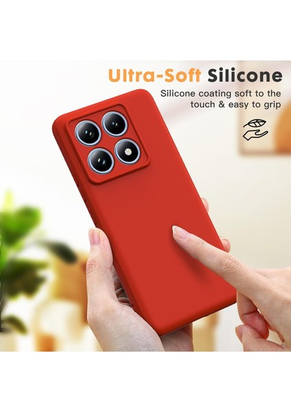 Xiaomi Mi 14T Pro Kılıf Kamera Çevresi Korumalı Imat Lansman Renkli Silikon Kapak+ 1 Adet Ekran Koruyucu