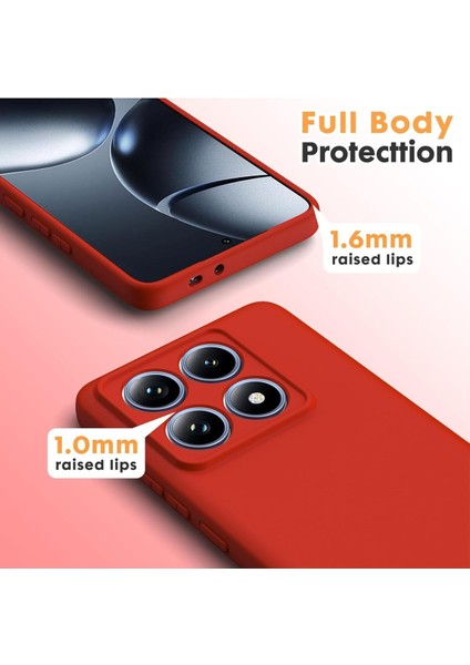 Xiaomi Mi 14T Pro Kılıf Kamera Çevresi Korumalı Imat Lansman Renkli Silikon Kapak+ 1 Adet Ekran Koruyucu