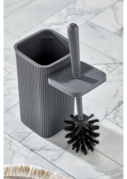 Line Çizgili Kare Kapaklı Wc Banyo Fırçası - Tuvalet Fırçası fırsatları