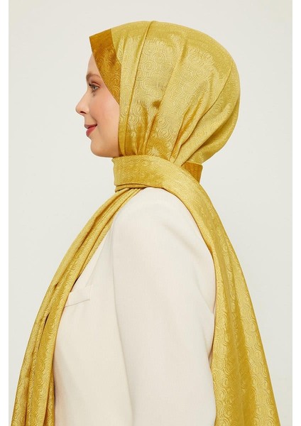 Yağ Yeşili Halka Desen Monogram Şal modelleri