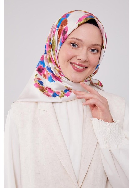 Ekru Trend Twill Eşarp
