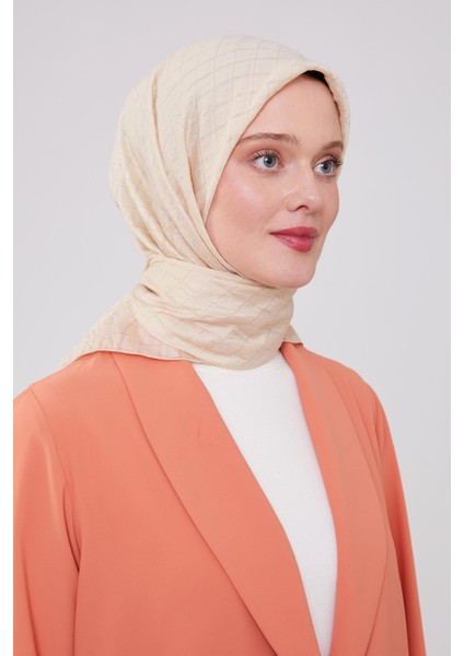 Ekru Lux Şifon Şal