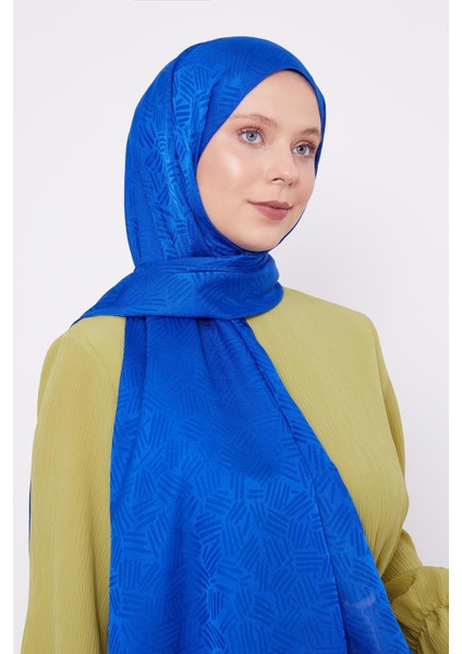 Saks Çubuk Desen Jakarlı Janjan Şal fiyatları