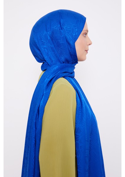 Saks Çubuk Desen Jakarlı Janjan Şal modelleri