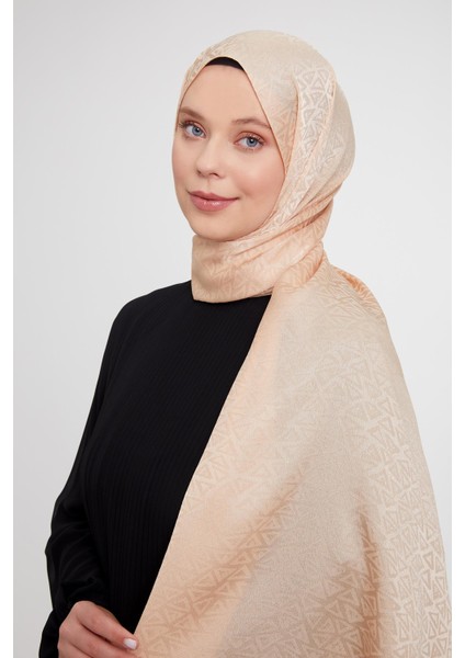 Yavruağzı Üçgen Desen Jakarlı Janjan Şal fiyatları