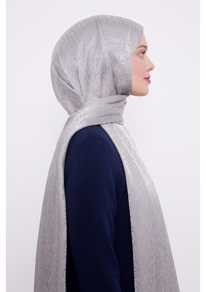 Antrasit Labirent Desen Jakarlı Janjan Şal modelleri