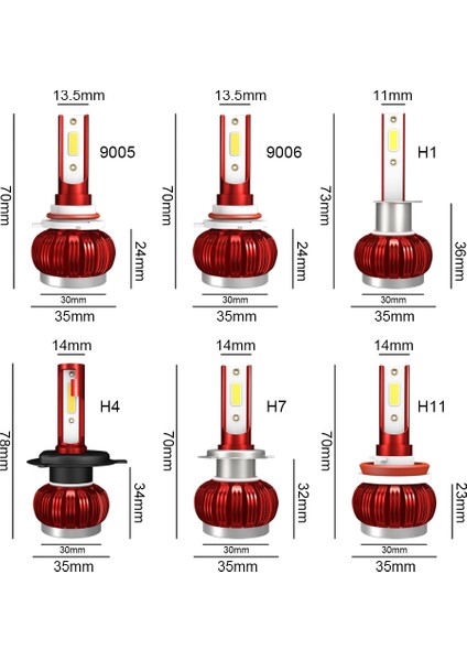 Araba Işın Ampul LED H7 3800LM 40W Güçlü Far Sis Farı (Yurt Dışından) indirimleri
