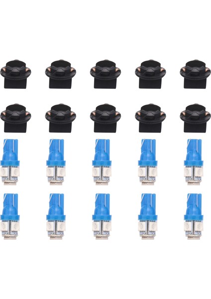 T10 194 168 LED Ampul Pano Ampul Buz Mavisi 10 Adet (Yurt Dışından)