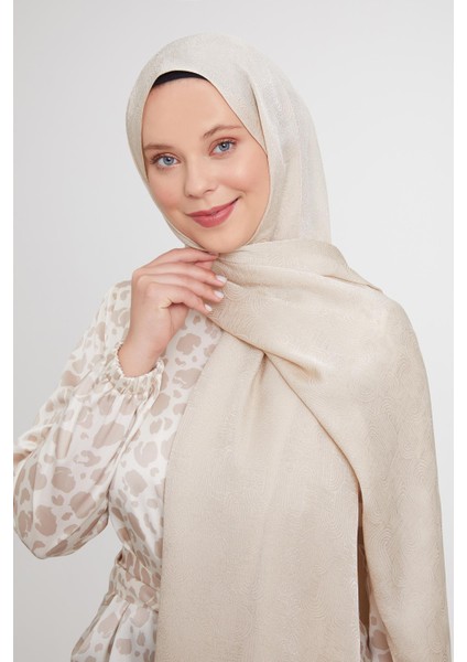 Vizon Hologram Desen Jakarlı Janjan Şal