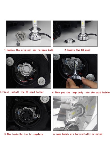 Araba Işıkları Ampuller LED H4 H7 9003 Hb2 H11 LED H1 H3 H8 H9 12V LED Işık (Yurt Dışından) indirimleri
