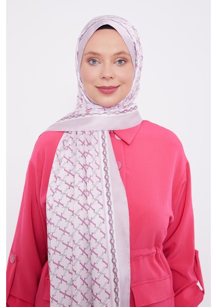 Pembe L Baskılı Angel Şal