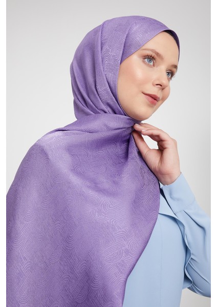 Mor Hologram Desen Jakarlı Janjan Şal modelleri