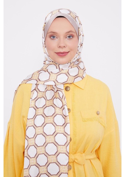 Krem Altıgen Desen Angel Şal fiyatları