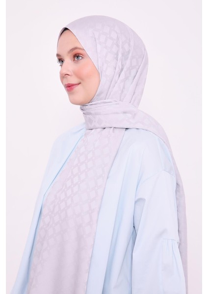 Gümüş Baklava Desen Blue Jakar Şal modelleri