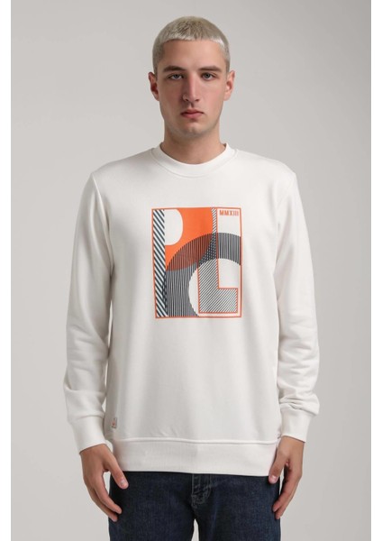 Bisiklet Yaka Siyah Slim Fit Sweatshirt 24FWM60171