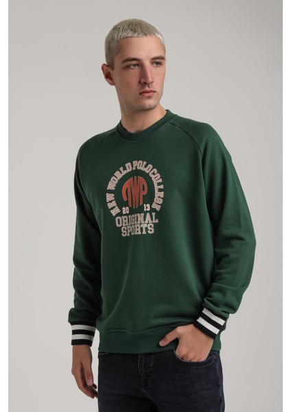 Bisiklet Yaka Ekru Slim Fit Sweatshirt 24FWM60187 fırsatları