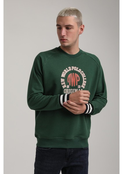 Bisiklet Yaka Ekru Slim Fit Sweatshirt 24FWM60187 indirimleri