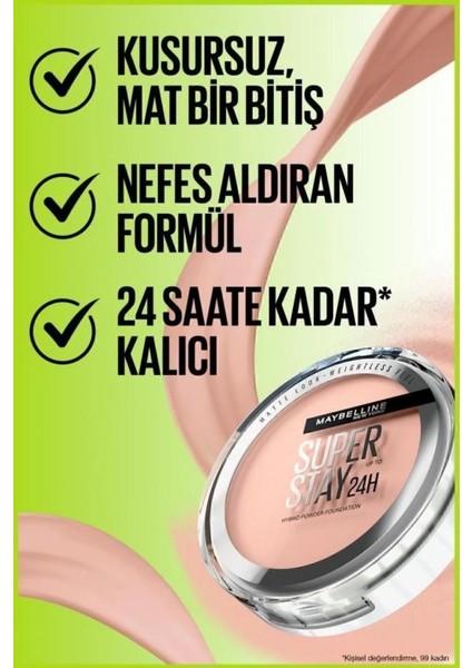 Maybelline Superstay Pudra -Fondöten 21, Maskara Curl Bounce, Super Stay Matte Ink Ruj 75 fiyatları