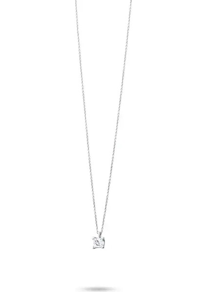 0.19CT Prenses Kesim Pırlanta Tektaş Kolye fiyatları