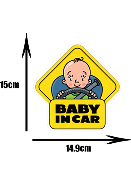 15*13.4cm 1 Adet Bebek Gemide Pvc Araba Çıkartmaları Tuning Karikatür Pencere Çıkartmaları Otomobiller Dekorasyon Kişiselleştirilmiş Bomba Süsleme (Yurt Dışından)