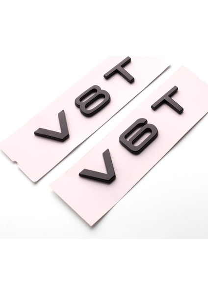 Abs 3D Krom Harfler Araba Çıkartmaları V8T V6T Logo Audi A4 A1 A5 Q3 Q5 Q7 S5 A6 V6T S8 V8T Amblem Rozet Çıkartması Aksesuarları (Yurt Dışından)