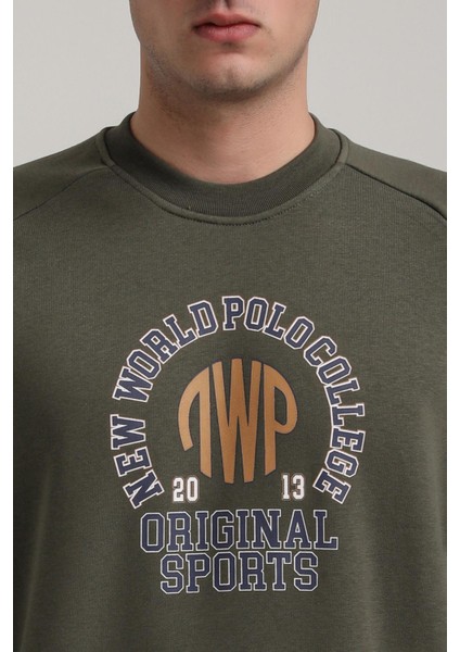 Bisiklet Yaka Ekru Slim Fit Sweatshirt 24FWM60187 modelleri