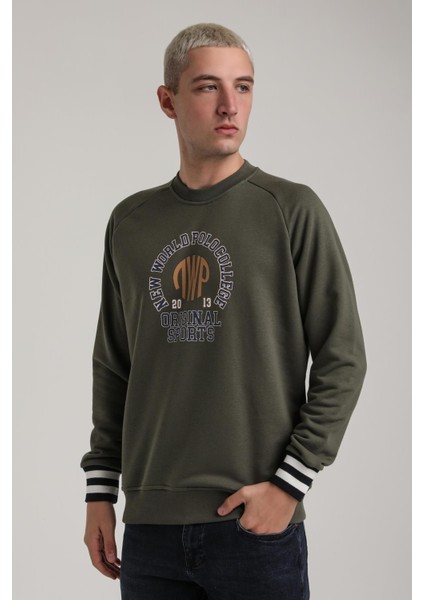 Bisiklet Yaka Ekru Slim Fit Sweatshirt 24FWM60187 indirimleri