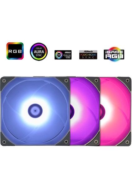 TL-C12R-L Rgb 120MM Siyah 3’lü Kasa Fanı