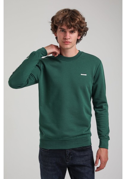 Bisiklet Yaka Yeşil Slim Fit Sweatshirt 23FWM60145 fiyatları