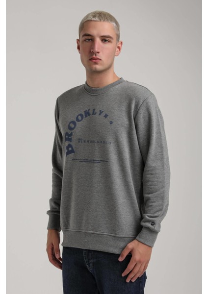 Bisiklet Yaka Bordo Slim Fit Sweatshirt 24FWM60172 modelleri