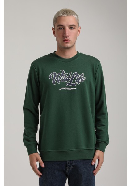 Bisiklet Yaka Ekru Slim Fit Sweatshirt 24FWM60195 modelleri